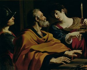 La negación de San Pedro de Giovanni Francesco Barbieri